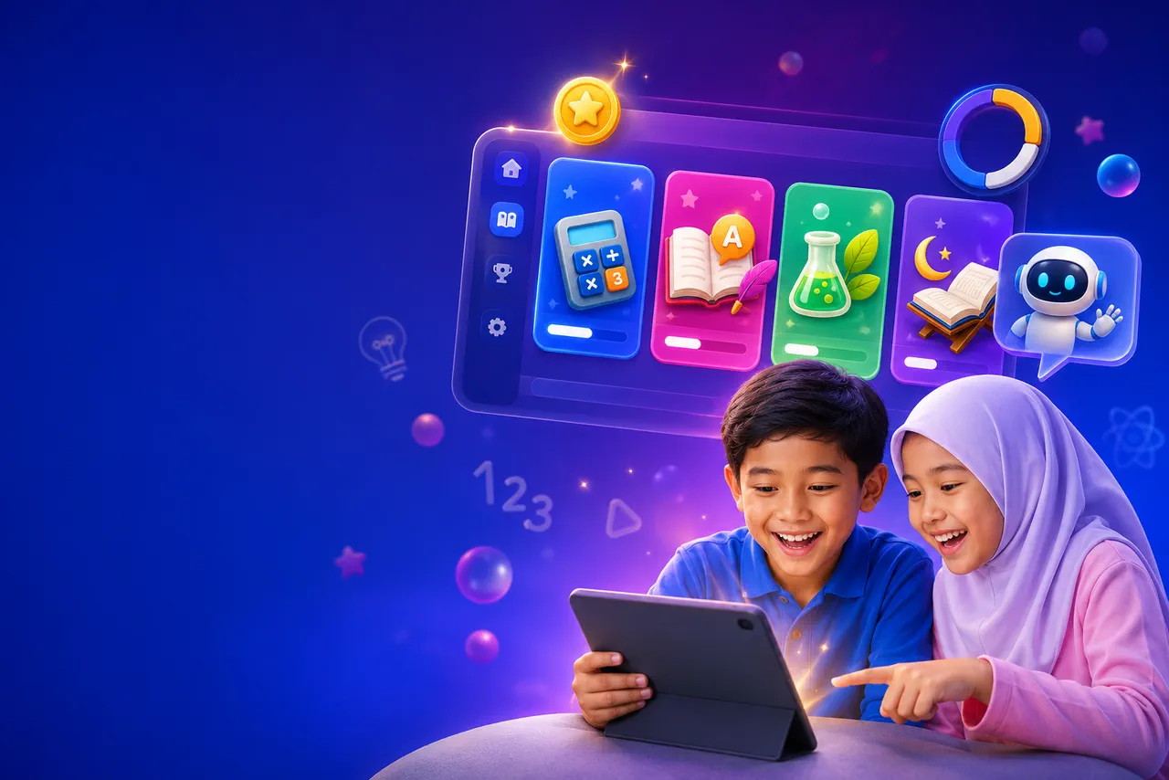 Kanak-kanak Malaysia belajar dengan portal CerdikPintar