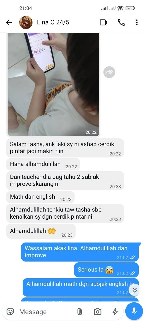 Testimoni WhatsApp CerdikPintar 3