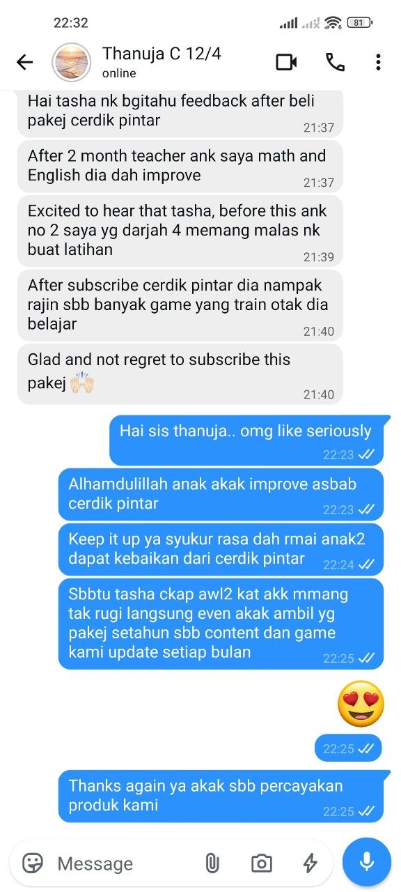 Testimoni WhatsApp CerdikPintar 4
